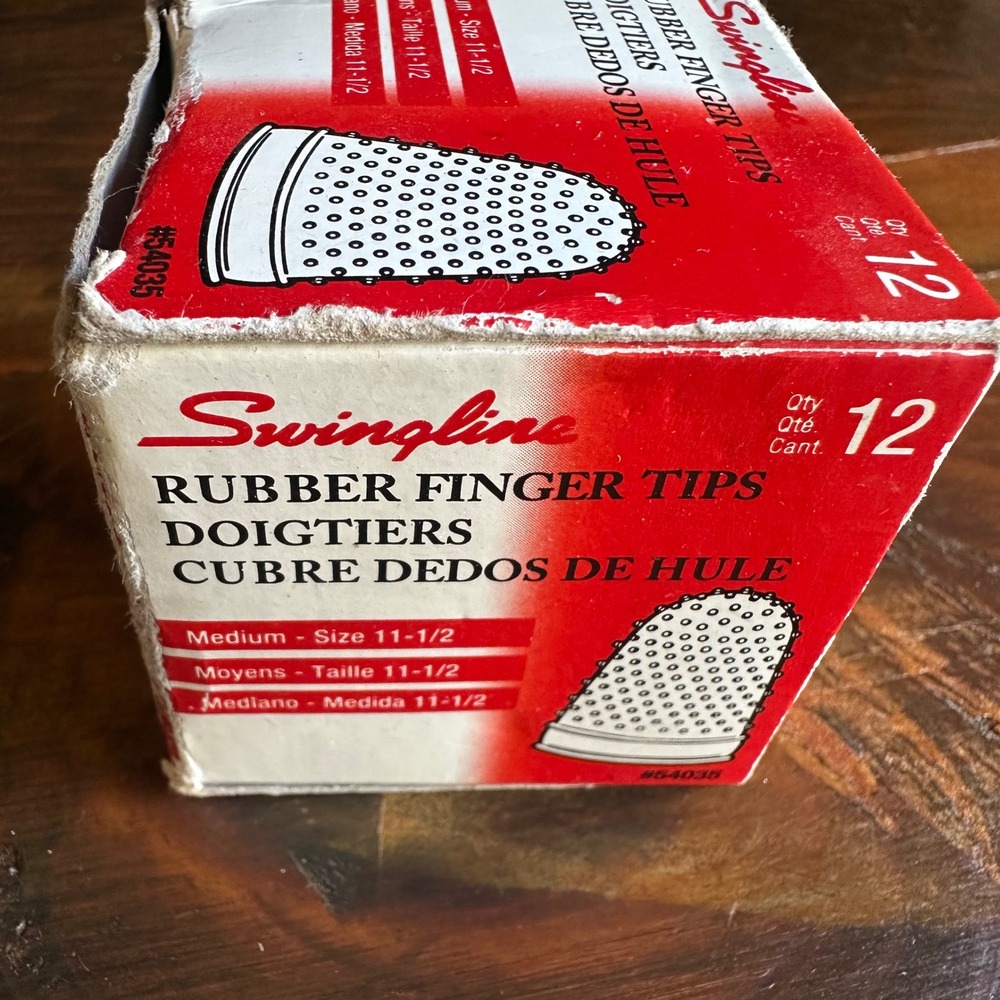 Swingline Rubber Finger Tips‎ Medium Size 11 1/2 12 Count Office Supplies